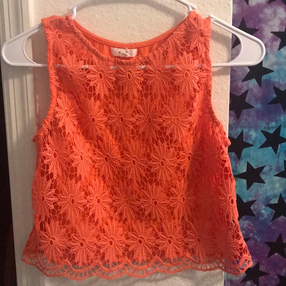 Floral cut out tank